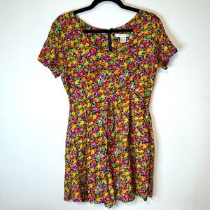 THE LIMITED 1990s Blossom Inspired Floral Romper Babydoll Playsuit Jumper Size S